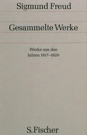 Freud |  Werke aus den Jahren 1917-1920 | Buch |  Sack Fachmedien