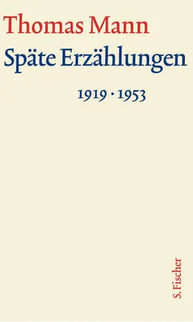 Mann |  Späte Erzählungen 1919-1953 | Buch |  Sack Fachmedien