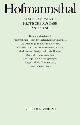 Hofmannsthal / Heumann / Ritter | Reden und Aufsätze 2 | Buch | 978-3-10-731533-8 | sack.de