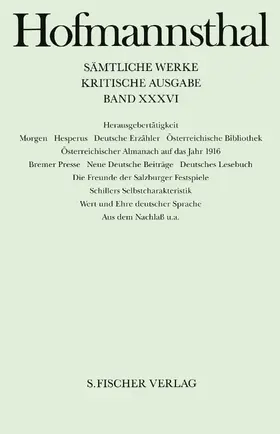 Hofmannsthal / Kaluga / Miehe |  Herausgebertätigkeit | Buch |  Sack Fachmedien