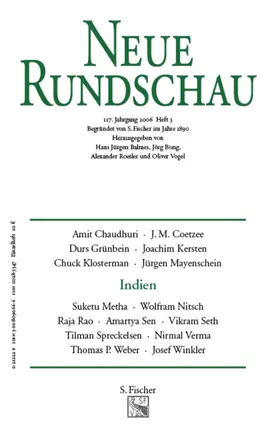 Balmes / Bong / Roesler |  Neue Rundschau 2006/3 | Buch |  Sack Fachmedien