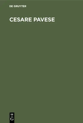  Cesare Pavese | Buch |  Sack Fachmedien