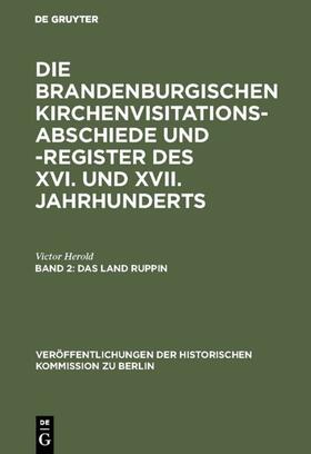 Herold / Heinrich / Zimmermann |  Das Land Ruppin | Buch |  Sack Fachmedien