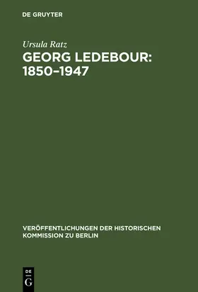 Ratz |  Georg Ledebour: 1850¿1947 | Buch |  Sack Fachmedien