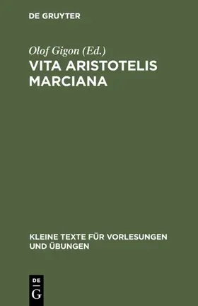 Gigon |  Vita Aristotelis Marciana | Buch |  Sack Fachmedien