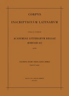 Hirschfeld |  Inscriptiones Aquitaniae et Lugdunensis | Buch |  Sack Fachmedien