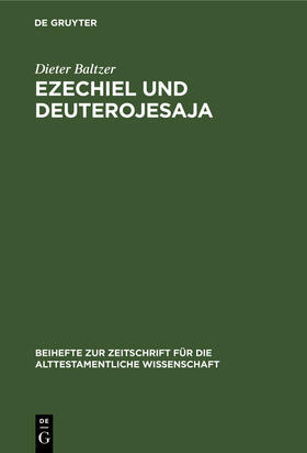 Baltzer |  Ezechiel und Deuterojesaja | Buch |  Sack Fachmedien