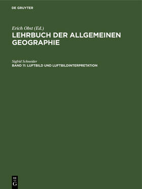 Schneider |  Luftbild und Luftbildinterpretation | Buch |  Sack Fachmedien