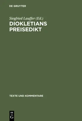 Lauffer |  Diokletians Preisedikt | Buch |  Sack Fachmedien