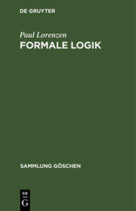 Lorenzen |  Formale Logik | Buch |  Sack Fachmedien