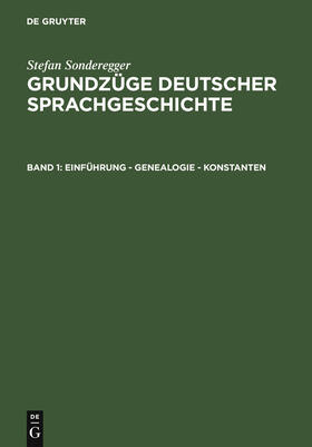 Sonderegger |  Einführung - Genealogie - Konstanten | Buch |  Sack Fachmedien