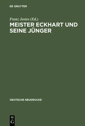 Jostes |  Meister Eckhart und seine Jünger | Buch |  Sack Fachmedien