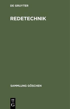 Degruyter |  Redetechnik | Buch |  Sack Fachmedien