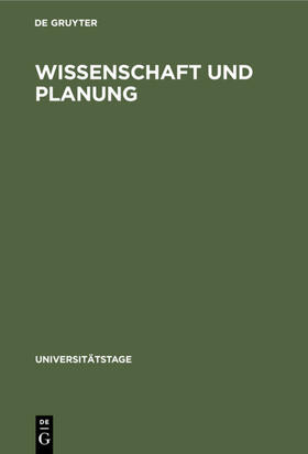 Degruyter |  Wissenschaft und Planung | Buch |  Sack Fachmedien