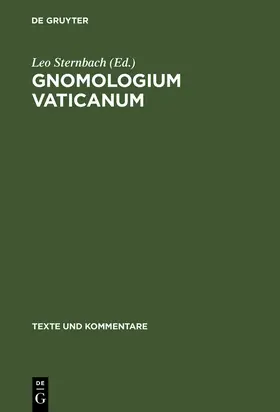 Sternbach |  Gnomologium Vaticanum | Buch |  Sack Fachmedien