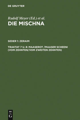 Bunte |  Maaserot /Maaser Scheni (Vom Zehnten/Vom zweiten Zehnten) | Buch |  Sack Fachmedien