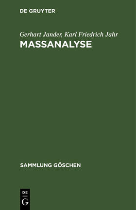 Jander / Jahr | Maßanalyse | Buch | 978-3-11-005934-2 | sack.de