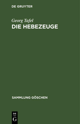 Tafel |  Die Hebezeuge | Buch |  Sack Fachmedien