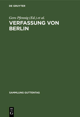 Härth / Pfennig |  Verfassung von Berlin | Buch |  Sack Fachmedien