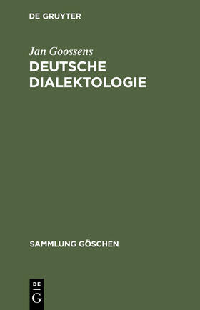 Goossens |  Deutsche Dialektologie | Buch |  Sack Fachmedien