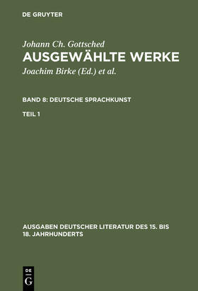 Gottsched / Penzl / Mitchell |  Deutsche Sprachkunst. Erster Teil | Buch |  Sack Fachmedien