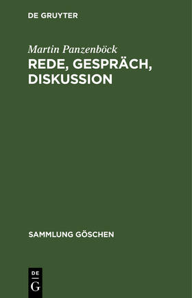 Panzenböck | Rede, Gespräch, Diskussion | Buch | 978-3-11-007749-0 | sack.de