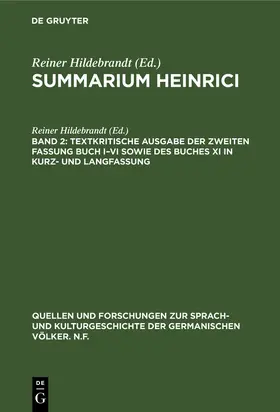 Hildebrandt |  Textkritische Ausgabe der zweiten Fassung Buch I¿VI sowie des Buches XI in Kurz- und Langfassung | Buch |  Sack Fachmedien