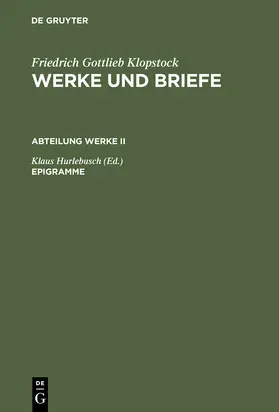 Hurlebusch / Beck / Schneider |  Epigramme | Buch |  Sack Fachmedien