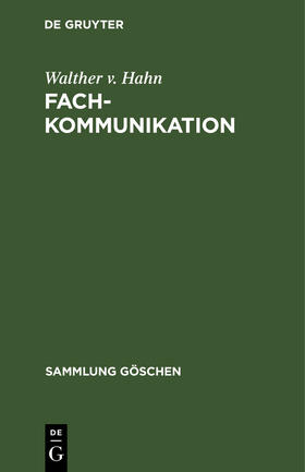 Hahn |  Fachkommunikation | Buch |  Sack Fachmedien