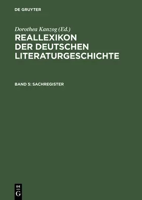 Kanzog / Merker / Masser |  Sachregister | Buch |  Sack Fachmedien