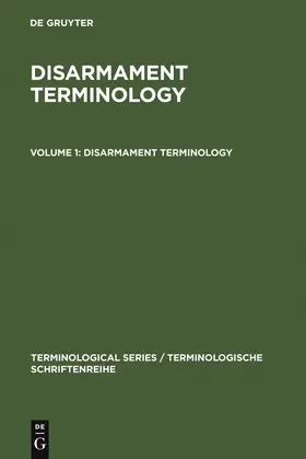  Disarmament Terminology | Buch |  Sack Fachmedien