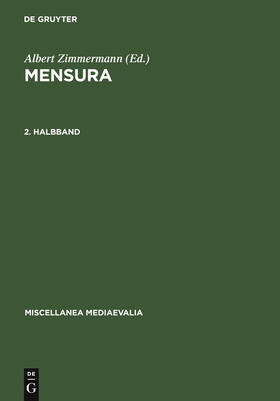 Vuillemin-Diem / Zimmermann |  Mensura. 2. Halbbd | Buch |  Sack Fachmedien