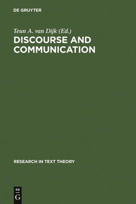 Dijk |  Discourse and Communication | Buch |  Sack Fachmedien