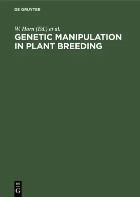 Horn / Schieder / Jensen |  Genetic Manipulation in Plant Breeding | Buch |  Sack Fachmedien