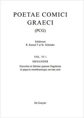 Kassel / Schröder |  Menander | Buch |  Sack Fachmedien