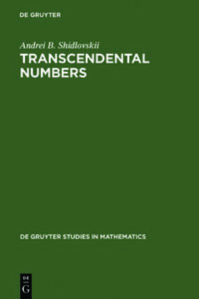 Shidlovskii |  Transcendental Numbers | Buch |  Sack Fachmedien