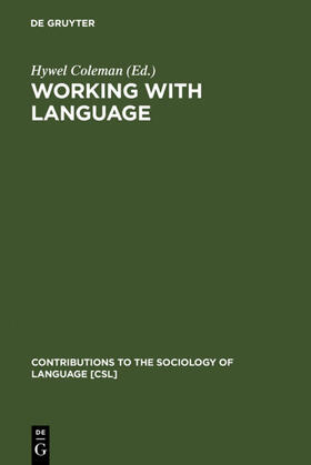 Coleman |  Working with Language | Buch |  Sack Fachmedien