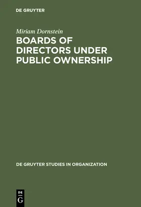 Dornstein |  Boards of Directors under Public Ownership | Buch |  Sack Fachmedien