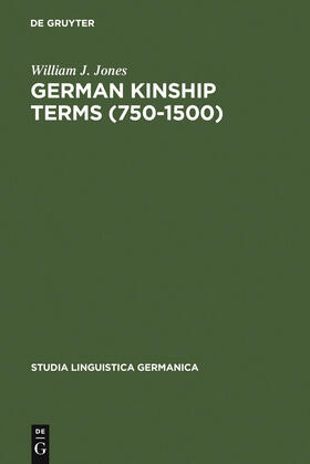 Jones |  German Kinship Terms (750-1500) | Buch |  Sack Fachmedien