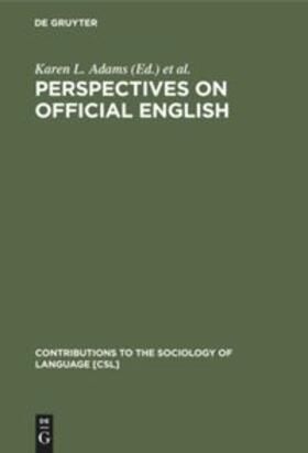 Brink / Adams |  Perspectives on Official English | Buch |  Sack Fachmedien