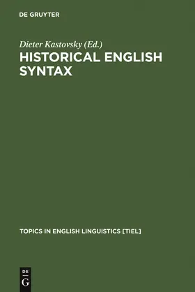 Kastovsky |  Historical English Syntax | Buch |  Sack Fachmedien