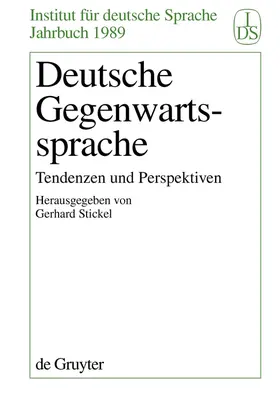 Stickel |  Deutsche Gegenwartssprache | Buch |  Sack Fachmedien