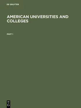  American Universities and Colleges | Buch |  Sack Fachmedien