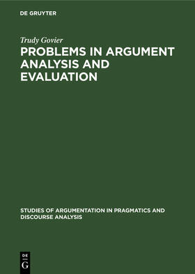 Govier |  Problems in Argument Analysis and Evaluation | Buch |  Sack Fachmedien