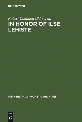Shockey / Channon |  In honor of Ilse Lehiste | Buch |  Sack Fachmedien