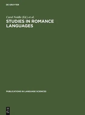 Nuñez Cedeño / Neidle |  Studies in Romance Languages | Buch |  Sack Fachmedien