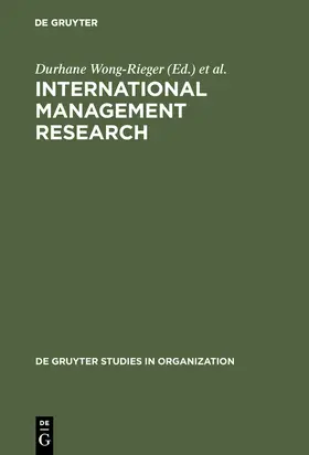 Rieger / Wong-Rieger |  International Management Research | Buch |  Sack Fachmedien