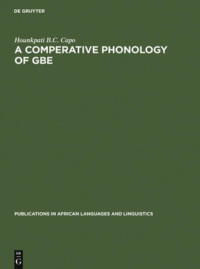 Capo |  A Comparative Phonology of Gbe | Buch |  Sack Fachmedien