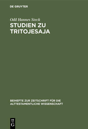 Steck |  Studien zu Tritojesaja | Buch |  Sack Fachmedien
