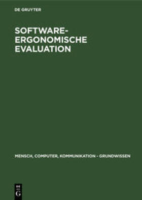 Degruyter |  Software-ergonomische Evaluation | Buch |  Sack Fachmedien